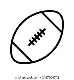 Rugby ball vector, Back to school line style icon