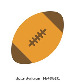 Rugby ball vector, Back to school flat style icon
