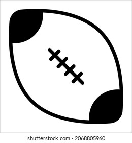 rugby ball vector black filled outline icon. Modern thin line symbols. Collection of traditional elements.