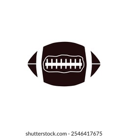 Rugby Ball Vector Clip Art Outline Silhouette Rugby Sport Ball Minimal Isolated, Illustration Vector Collection.
