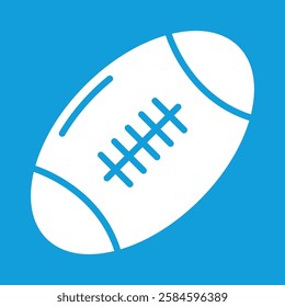 rugby ball vector flat icon design