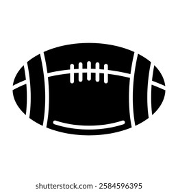 rugby ball vector flat icon design