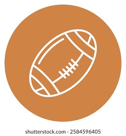 rugby ball vector flat icon design