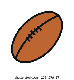 rugby ball vector flat icon design