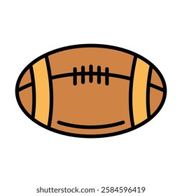 rugby ball vector flat icon design