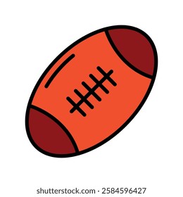 rugby ball vector flat icon design