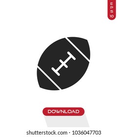 Rugby ball vector icon