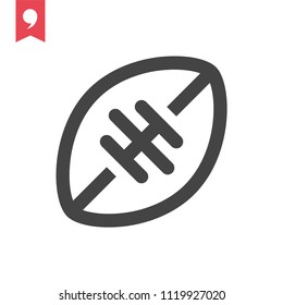 Rugby ball vector icon