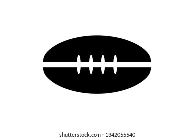 rugby ball, vector icon