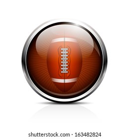 Rugby ball vector icon