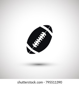 rugby ball vector icon