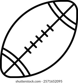 Rugby Ball vector icon. Can be used for printing, mobile and web applications.