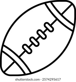 Rugby Ball vector icon. Can be used for printing, mobile and web applications.