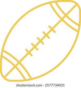 Rugby Ball vector icon. Can be used for printing, mobile and web applications.