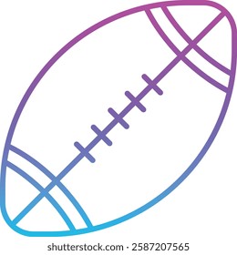 Rugby Ball vector icon. Can be used for printing, mobile and web applications.