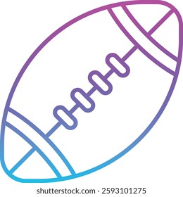 Rugby Ball vector icon. Can be used for printing, mobile and web applications.