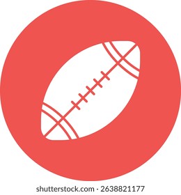 Rugby Ball vector icon. Can be used for printing, mobile and web applications.