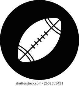 Rugby Ball vector icon. Can be used for printing, mobile and web applications.