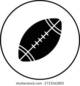Icono de Vector de pelota de rugby. Se puede utilizar para aplicaciones de impresión, móviles y de Web.