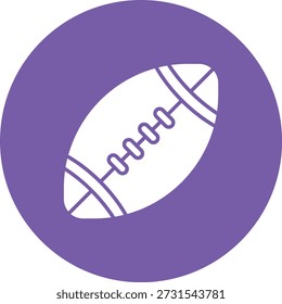 Rugby Ball, Vektorsymbol. Kann für Druck-, Mobil- und Web-Anwendungen verwendet werden.