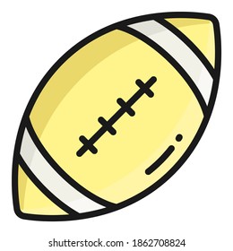 rugby ball vector icon, school and education icon