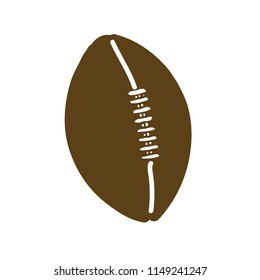 Rugby ball. Vector illustration of a rugby ball