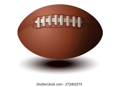 Rugby Ball Vector Illustration. 