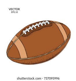 a rugby ball. vector illustration