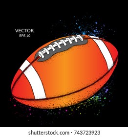 a rugby ball. vector illustration