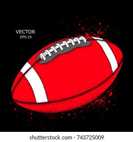 a rugby ball. vector illustration