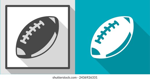 Rugby ball vector illustration icon with shadow. Illustration for business.