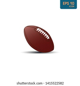 Rugby ball vector illustration isolated on white background