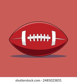 rugby ball vector illustration with solid background