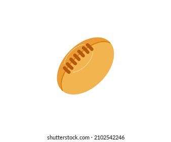 Icono aislado del vector de bola de rugby. Ilustración de Emoji. Emotismo vectorial de goma