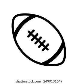 rugby ball vector on white background. American football icon