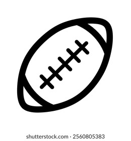 rugby ball vector on white background. American football ball icon