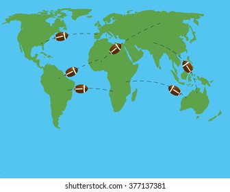 Rugby balls fly between continents