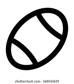 Rugby Bold Line Vector Icon