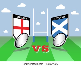 Rugby championship, England vs Scotland match