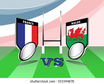 Rugby championship France vs Wales match