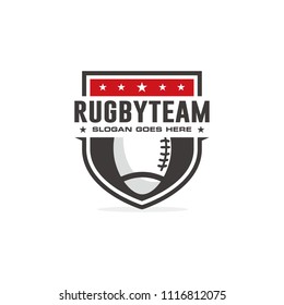 Rugby championship logo design vector