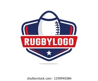 Rugby championship logo design vector