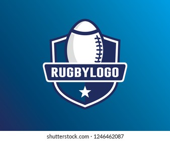 Rugby championship logo design vector