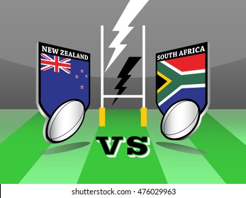 Rugby championship, New Zealand vs South Africa match