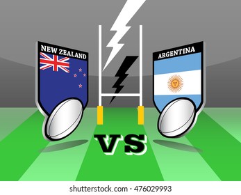 Rugby championship, New Zealand vs Argentina match