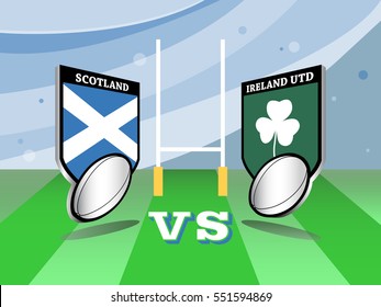 Rugby championship Scotland vs Ireland match