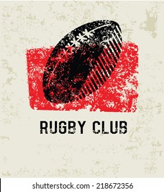 Rugby club grunge symbol,grunge vector