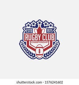 Rugby Club Logo Badge & Label