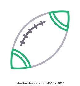 rugby colour line vector icon