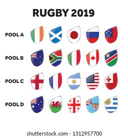 Rugby competition group pools.